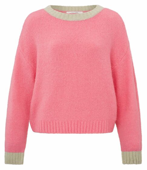 Yaya Sweater Dropped Shoulders Morning Glory Pink