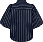 Co'couture Sebi Stripe Puff Shirt Navy