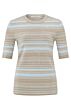 Yaya Stripe Fitted Sweater Pepper Beige Dessin