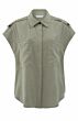 Yaya Sleeveless Blouse Jacket Army Green