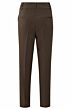 Yaya Woven High Waist Trousers Chocolate Brown