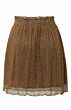 YAYA Jersey Plisse Mini Skirt  Argan Oil Brown