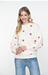 Geisha Sweater Hearts Terry Light Sand Lavender