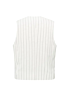 Yaya Linen Blend Gilet Pinstripe Pattern Sand Beig