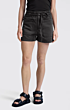 Yaya Cargo Short High Waist Washed Black