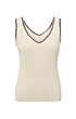 Yaya Ribbed Tank Top Stich Detail Summer Sand