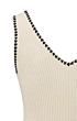 Yaya Ribbed Tank Top Stich Detail Summer Sand