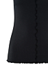 Yaya Singlet Friled Seams Washed Black