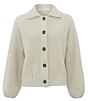 YAYA Furry Cardigan With Buttons Beige