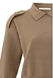 YAYA Sweater With Epaulettes Coca Mocha Brown