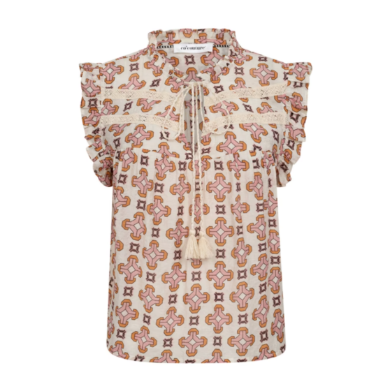 Co'couture Egypt Tie Top Off White