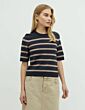 Mbym Carla Stripe Knit Blue Island Fossil Stripe