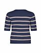 Mbym Carla Stripe Knit Blue Island Fossil Stripe