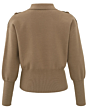 YAYA Sweater With Epaulettes Coca Mocha Brown