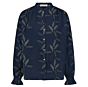 Nukus Jenna Blouse Embroidery Navy