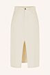 By Bar Elba Twill Skirt Raw White