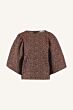 By Bar Zasu Jacquard Blouse Brown Panter