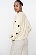 Geisha Sweater Hearts Terry Light Sand Black