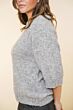 Geisha Pullover 2/3 Sleeves Grey Silver Lurex