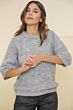 Geisha Pullover 2/3 Sleeves Grey Silver Lurex