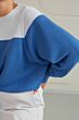 Yaya Sweater Stitch Detail Cobalt Blue Dessin