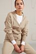 Yaya Cardigan V-Neck Aluminium Beige
