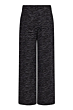 Co'Couture Zebra Grey Wide Long Pants Black