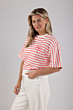 Nukus Lotte Pullover Stripe Off White Coral