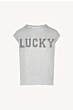 By Bar Thelma Lucky Rainbow Top Light Grey Melee