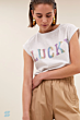 By Bar Thelma Lucky Rainbow Top Light Grey Melee