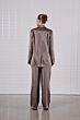 With Black Milan Sateen Wide Pant Falcon Brown