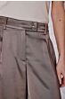 With Black Milan Sateen Wide Pant Falcon Brown