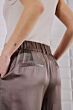 With Black Milan Sateen Wide Pant Falcon Brown