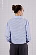 With Black Quinie Striped Cropped Shirt White Blue