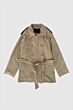 With Black Vanessa Short Trench Coat Brown Sand