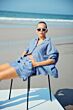 With Black Brina Short Chambre Blue