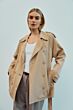 With Black Vanessa Short Trench Coat Brown Sand