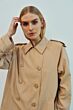 With Black Vanessa Short Trench Coat Brown Sand