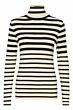 Soaked Spina Striped Rollneck Black White