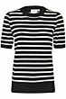 Saint Tropez Mila Striped Pullover Black Mila Stri