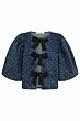 Co'couture Darin Dot Bow Blouse Denim Blue