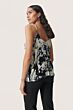 Saint Tropez Zaya Strap Top Black Cloud Print