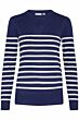 Saint Tropez Mila Striped Pullover Midnight Sail