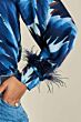 Pom Blouse Feather Blue Multi Colour