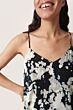 Saint Tropez Zaya Strap Top Black Cloud Print