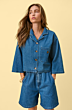 Saint Tropez Kayo Shirt Medium Blue Denim