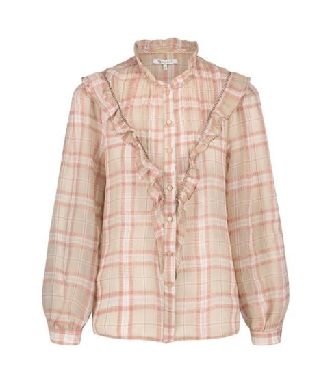 Nukus Laura Blouse Check Dusty Pink