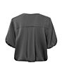 YAYA V-Neck Blouson Top Magnet Grey