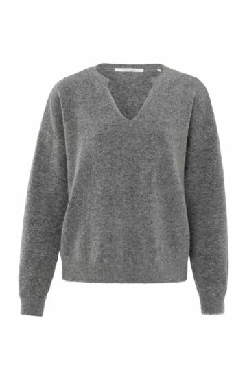 Yaya Soft Sweater V-Neck Formal Gray