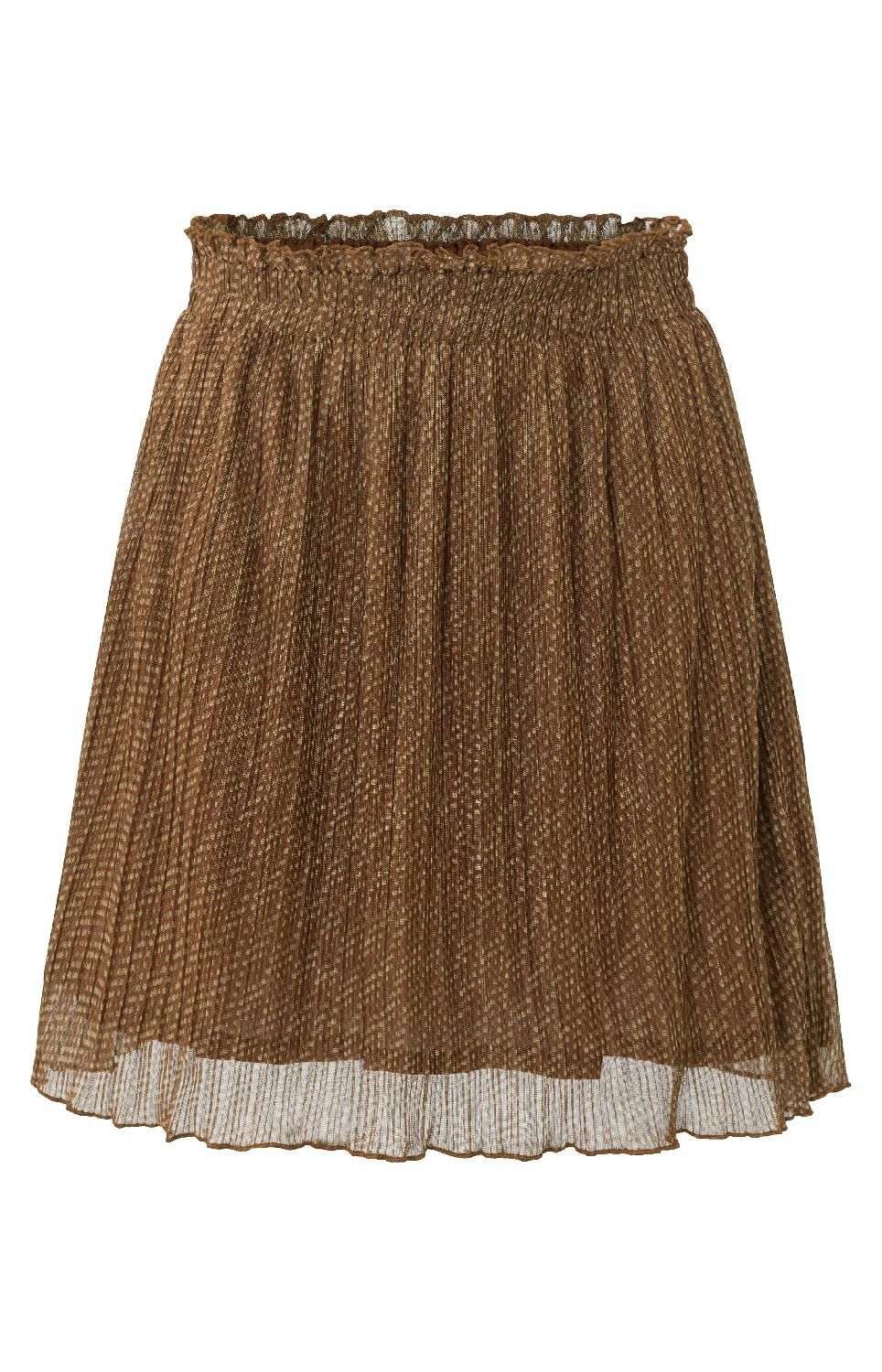 YAYA Jersey Plisse Mini Skirt Argan Oil Brown online kopen By Sluis. 409008-